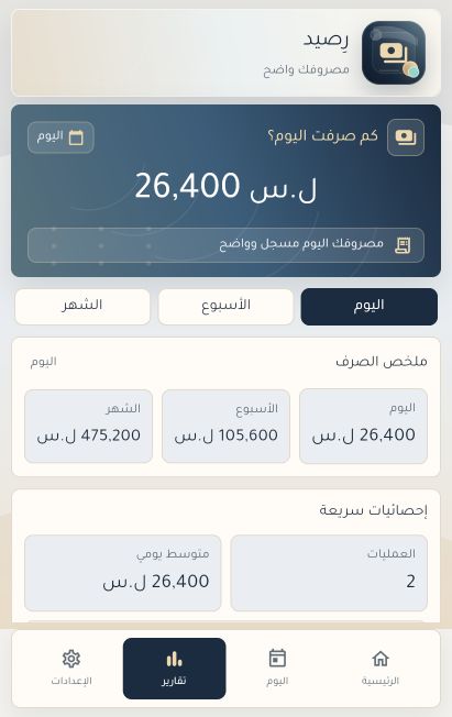 واجهة التقارير
